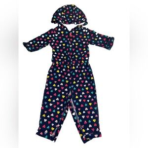 Carter’s Baby Girl One- Piece  18 Month 100% Cotton Blue Hooded Spring/Fall Suit